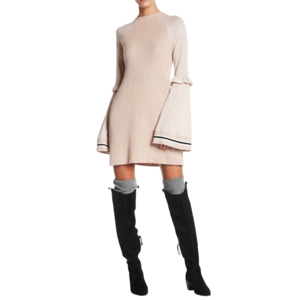 Free People Sweater Dress in Baby Pink
